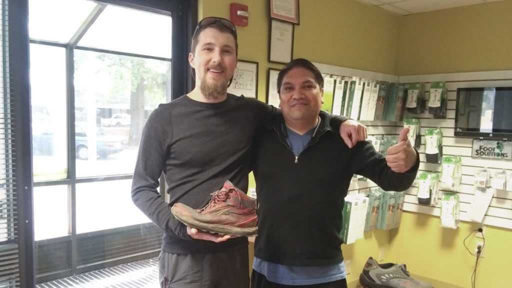 Alex and Juan with a custom PCT shoe