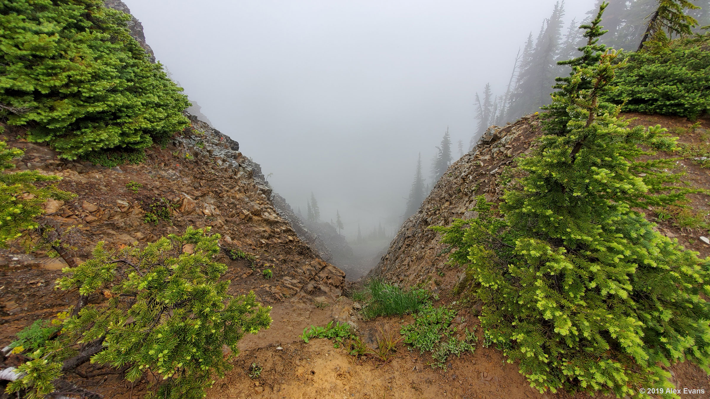 foggy chute near pct