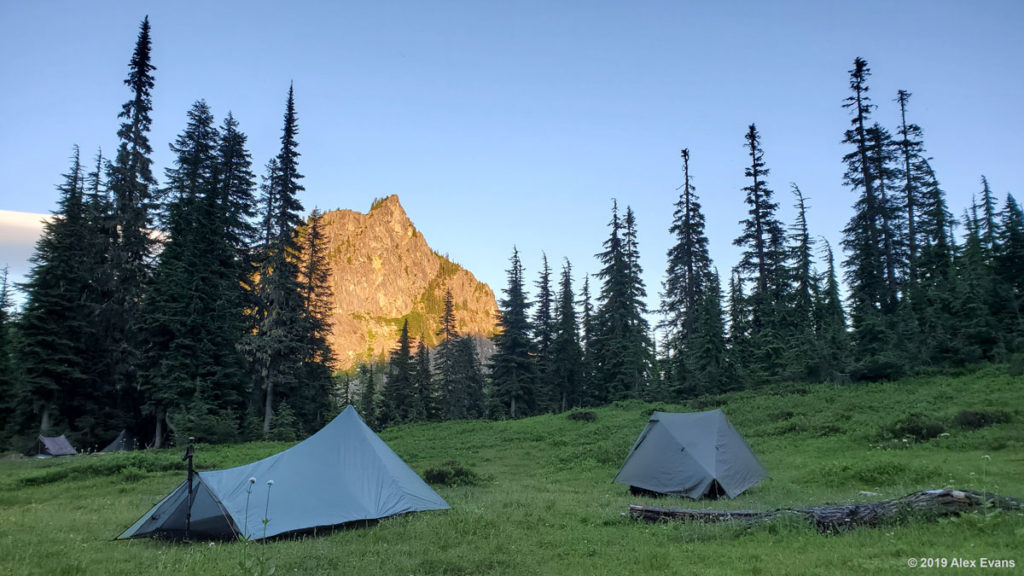 Camp near Lake Valhalla on the PCT