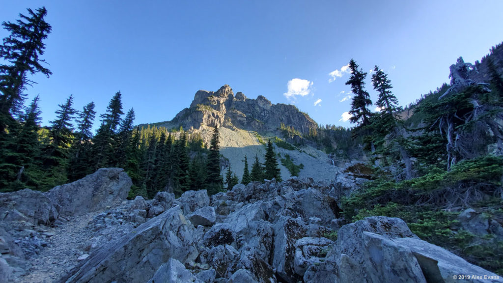 Rocky climb on the PCT