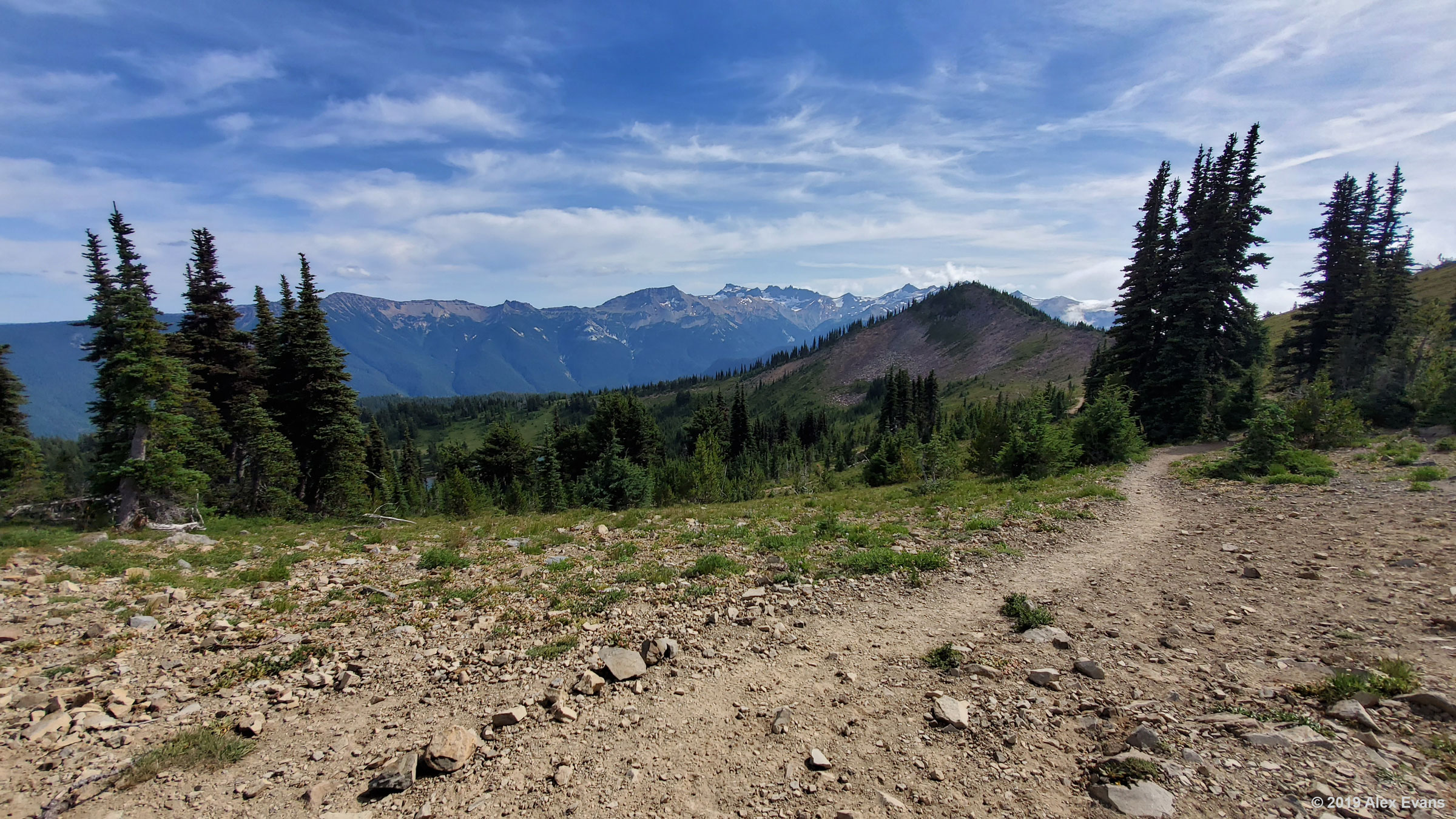 The PCT entering the Goat Rocks Wilderness