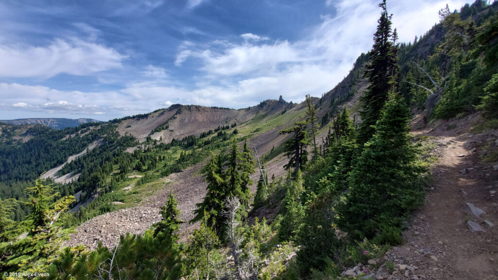 The PCT entering the Goat Rocks Wilderness