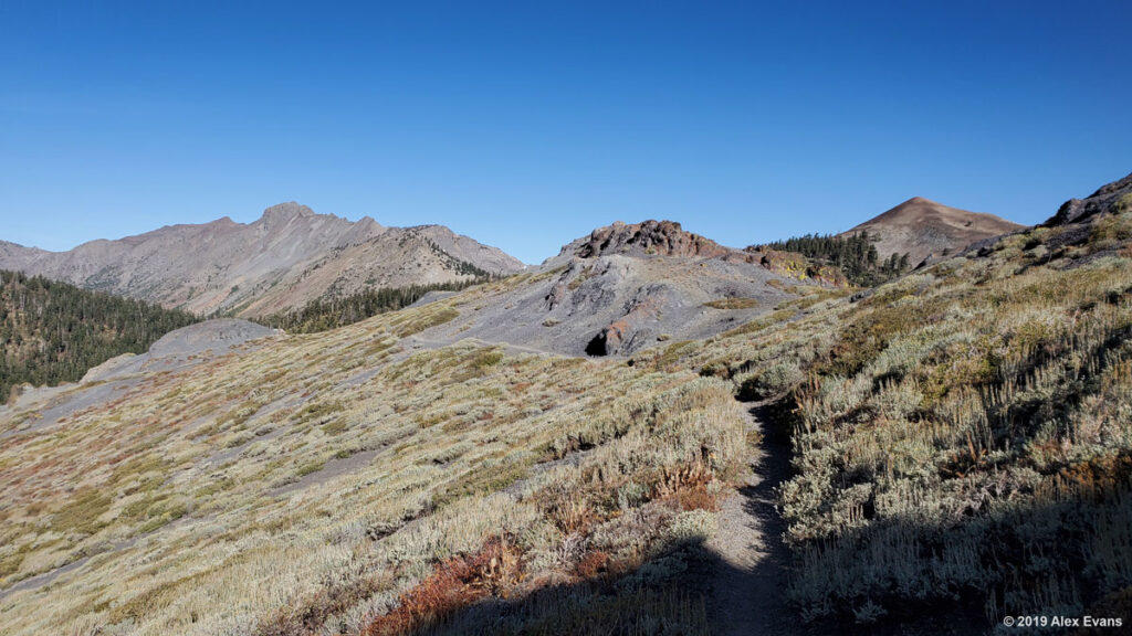 PCT above Upper Blue Lake in California