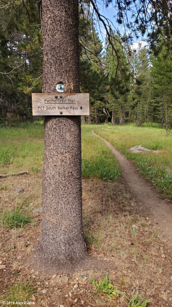 PCT trail sign in California