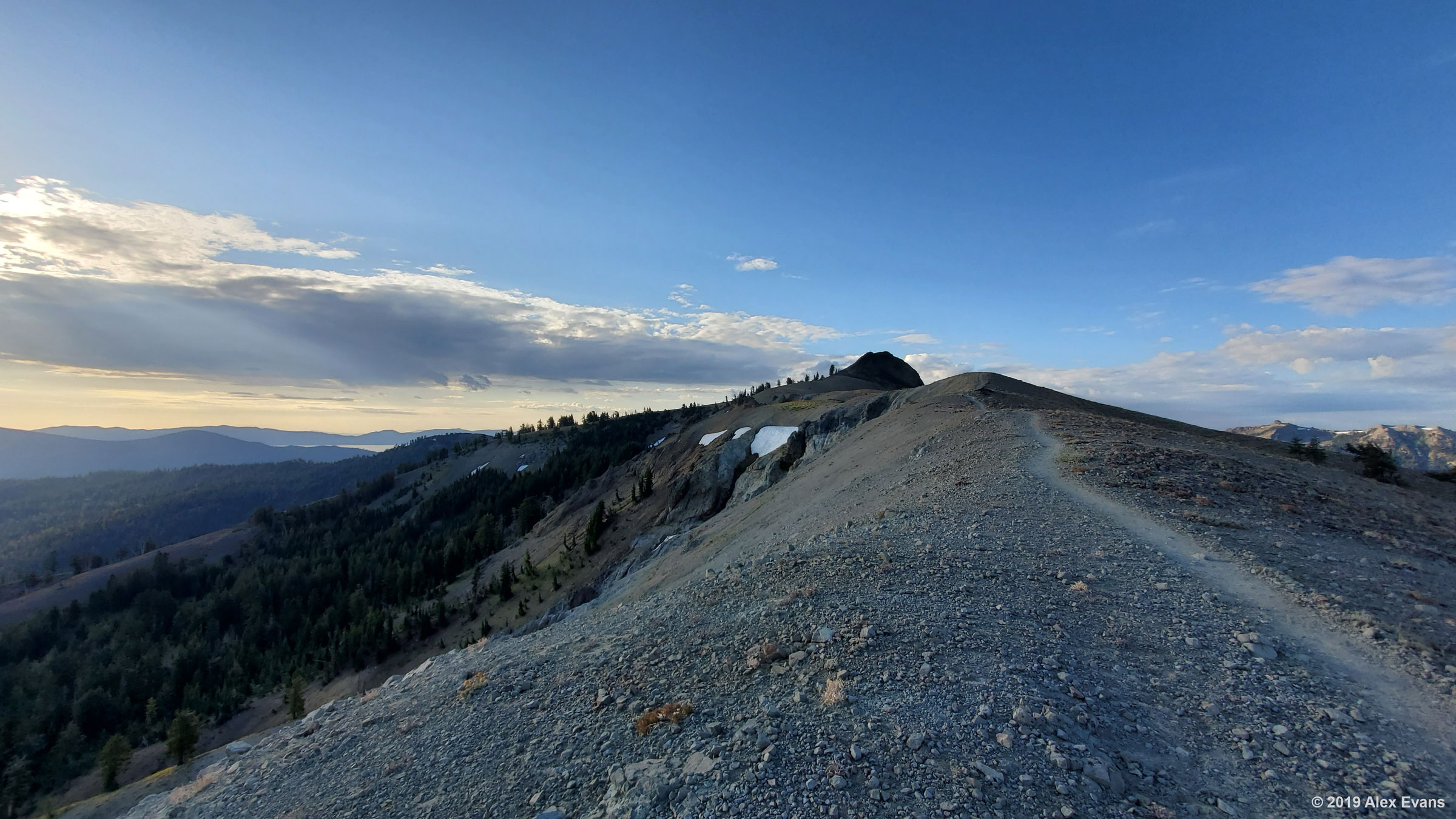 Sunrise over the PCT in California