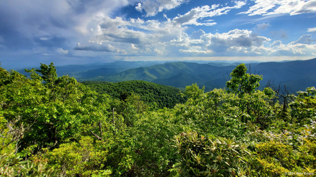 Approaching storm on the Art Loeb Trail